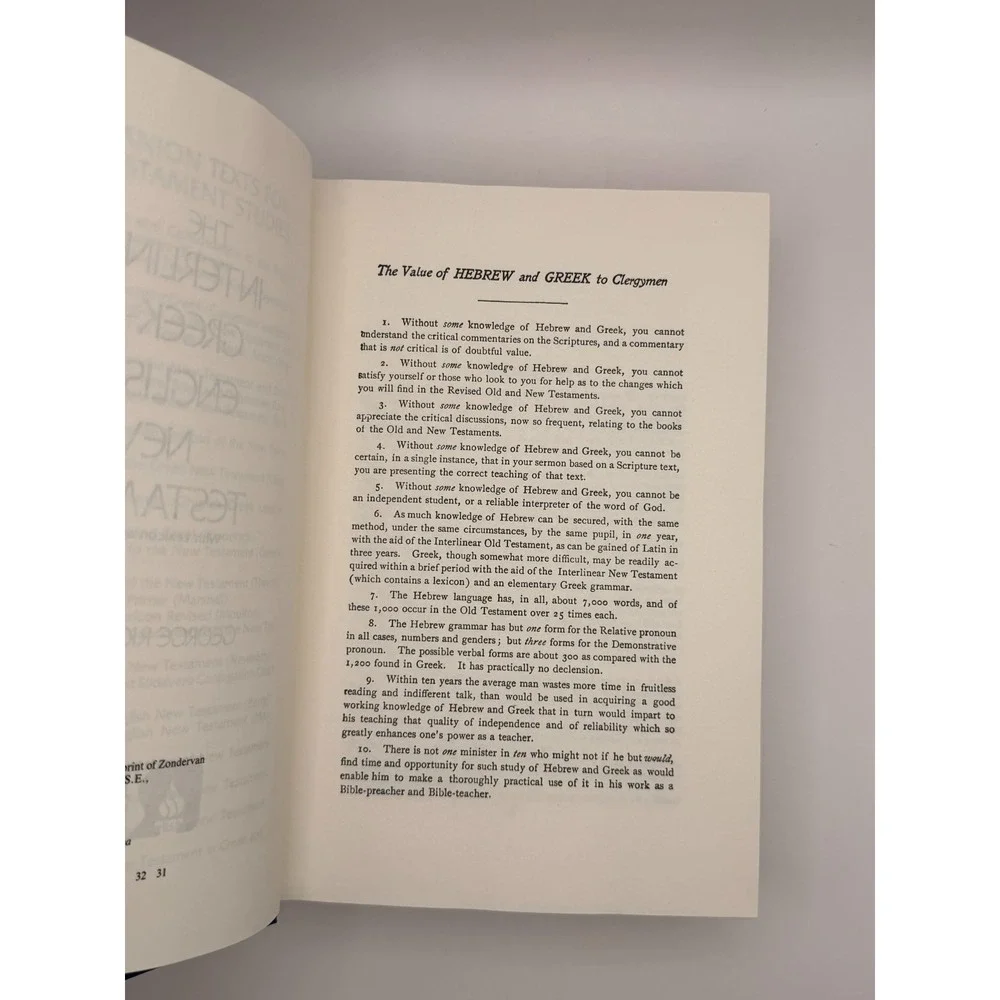 Interlinear Greek-English New Testament Berry Zondervan‎ Lexicon Study Bible